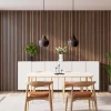 Barcode Diamond Walnut with Black Recosilent in dining room