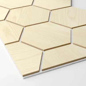 Ribbon-Hexagon Diamond Ash start panel with white acoustic felt