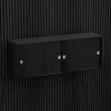 Brace wall cabinet Black Diamond Ash 1200 mm four sliding doors with Black Diamond Ash acoustic panels